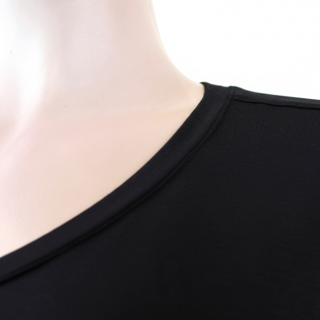 Robe demi manches couleur unie NOIR