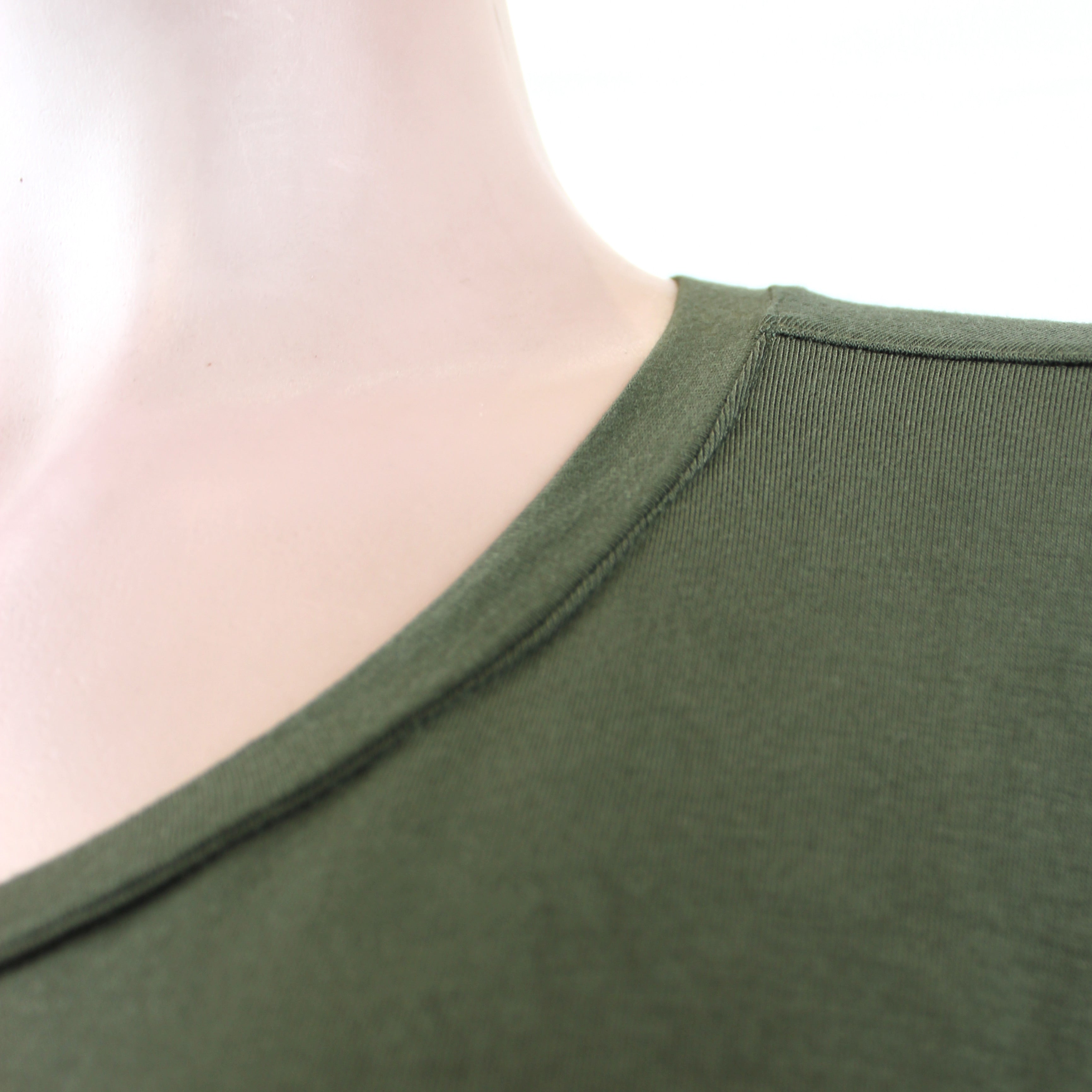 Robe demi manches couleur unie VERT