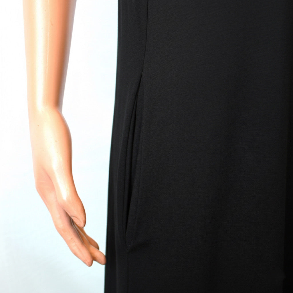 Robe demi manches couleur unie NOIR