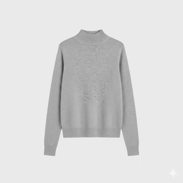 Tricot col rond Gris